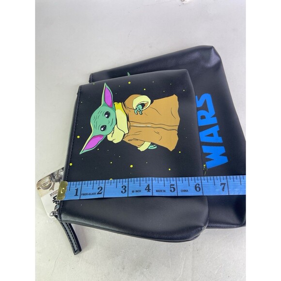 Star Wars Baby Yoda 2 Piece Pouch Make-up Cosmetic Case Bag Set Travel NEW - Picture 5 of 9